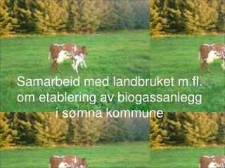Samarbeid med landbruket m.fl. om etablering av biogassanlegg i sømna kommune