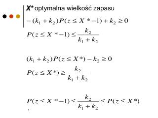 X* optymalna wielkość zapasu