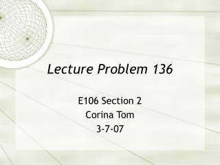 Lecture Problem 136