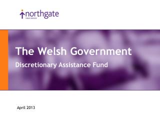 The Welsh Government Discretionary Assistance Fund