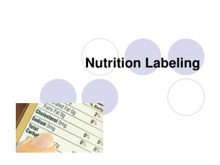 Nutrition Labeling