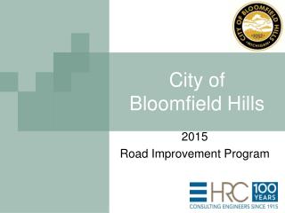 City of Bloomfield Hills