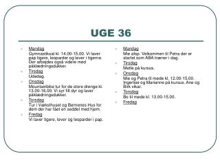 UGE 36