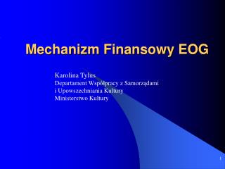Mechanizm Finansowy EOG