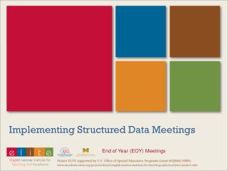 Implementing Structured Data Meetings