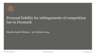 Personal liability for infringements of competition law in Denmark