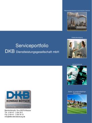 Serviceportfolio DKB Dienstleistungsgesellschaft mbH