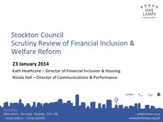 Stockton Council Scrutiny Review of Financial Inclusion &amp; Welfare Reform