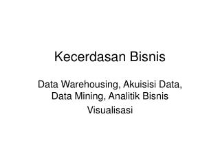 Kecerdasan Bisnis