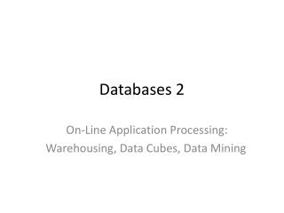 Databases 2