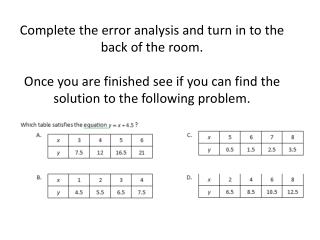 Word Problems Involving One-Step Equations