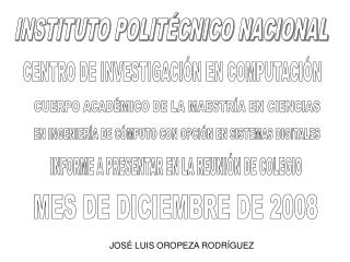 INSTITUTO POLITÉCNICO NACIONAL