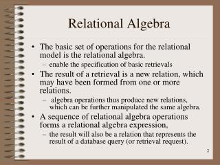 Relational Algebra