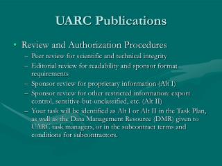 UARC Publications