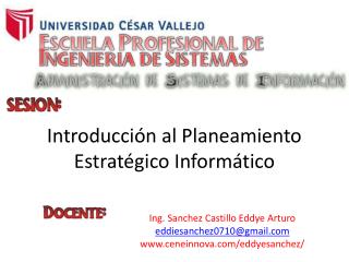 Introducción al Planeamiento Estratégico Informático