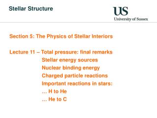 Stellar Structure