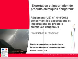 Exportation et importation de produits chimiques dangereux