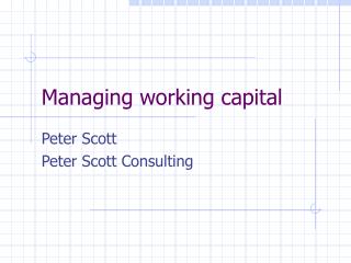 Managing working capital