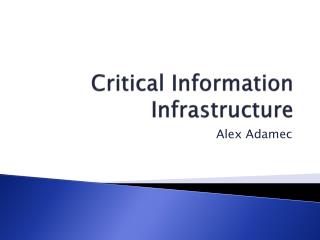 Critical Information Infrastructure