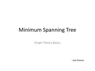 Minimum Spanning Tree