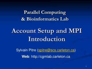 Account Setup and MPI Introduction