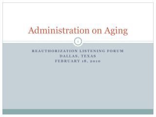 Administration on Aging