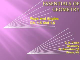 ESSENTIALS OF GEOMETRY