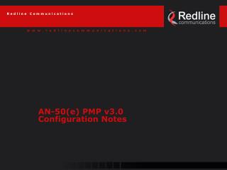 AN-50(e) PMP v3.0 Configuration Notes