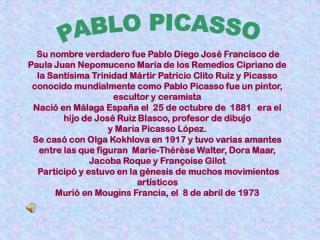 PABLO PICASSO