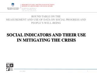 ROUND TABLE ON THE MEASUREMENT AND USE OF DATA ON SOCIAL PROGRESS AND PEOPLE’S WELL-BEING