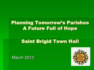 Planning Tomorrow’s Parishes A Future Full of Hope Saint Brigid Town Hall