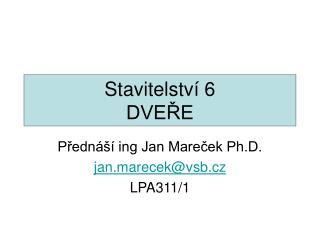 Stavitelství 6 DVEŘE