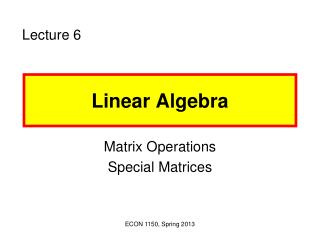 Linear Algebra