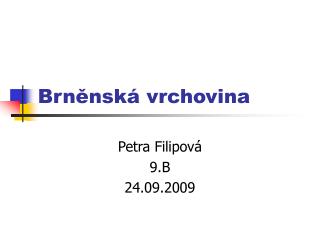 Brněnská vrchovina