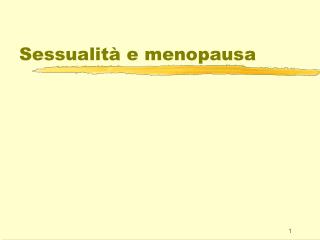 Sessualità e menopausa
