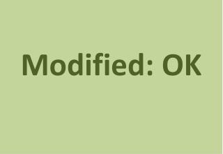 Modified: OK