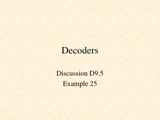 Decoders