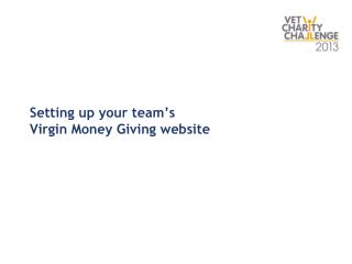 Setting up your team’s Virgin Money Giving website