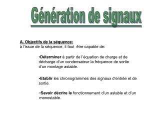 Génération de signaux