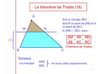 Le théorème de Thalès (18)