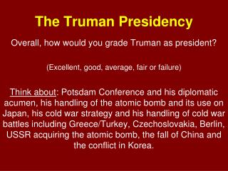 The Truman Presidency