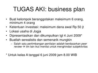 TUGAS AKI: business plan
