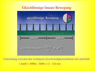 Gleichf örmige lineare Bewegung