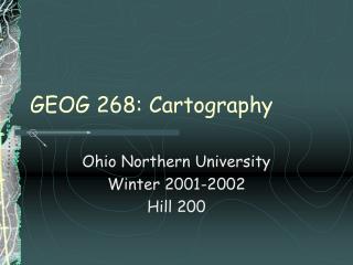 GEOG 268: Cartography