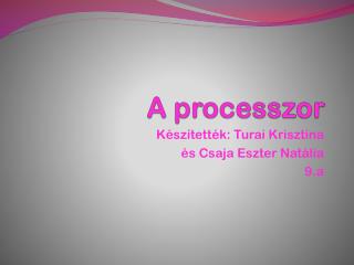 A processzor