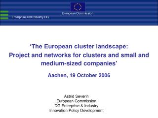 ‘The European cluster landscape: