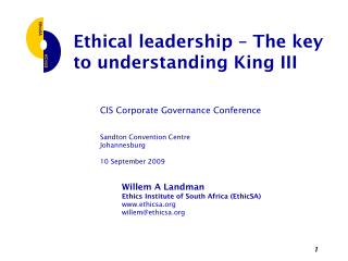 Ethical leadership – The key to understanding King III