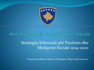 Ministria e Punës dhe Mirëqenies Sociale