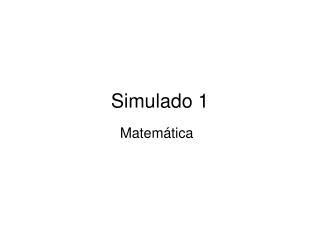 Simulado 1