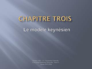 Chapitre TROIS